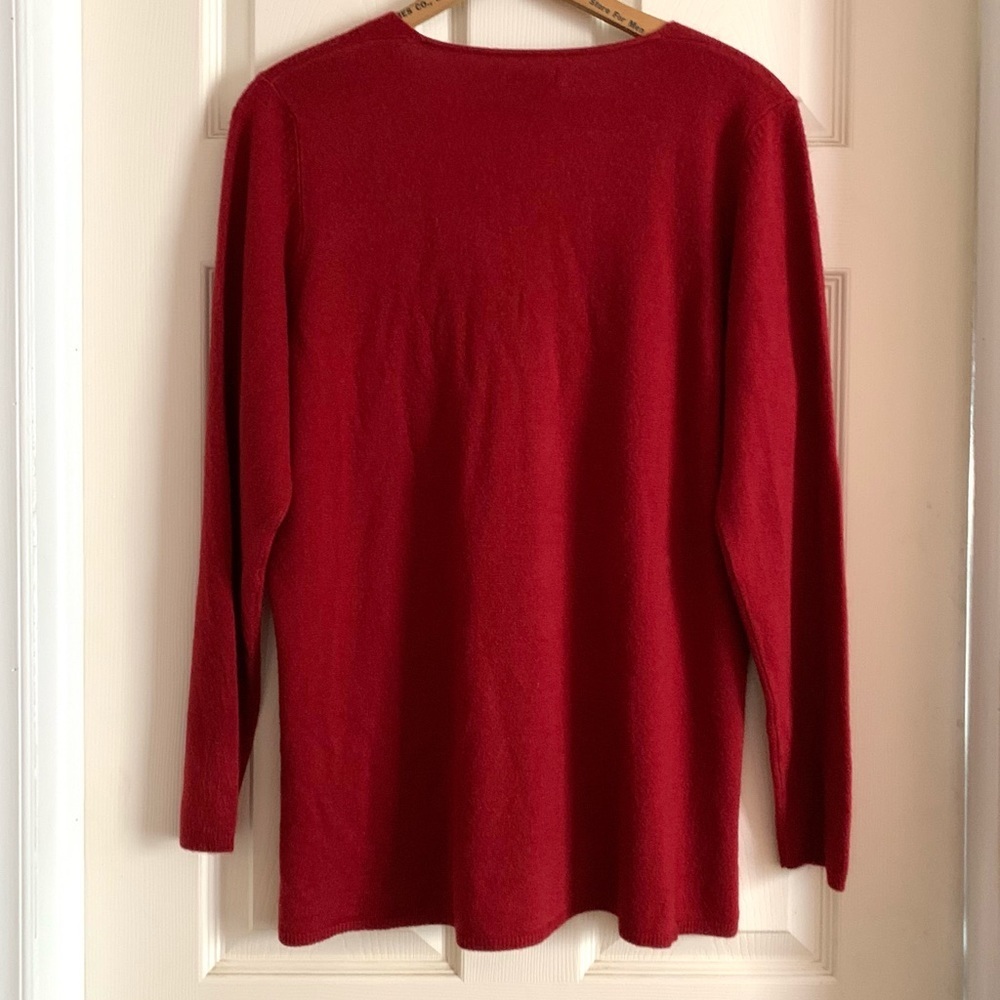 East 5th Woman Red Long Sleeve Blouse Size 1X - Picture 6 of 14